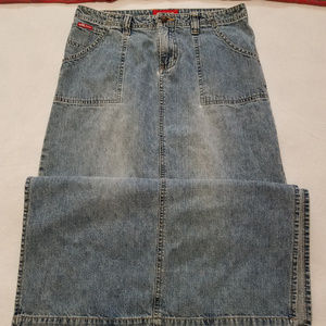 Full length jean skirt
